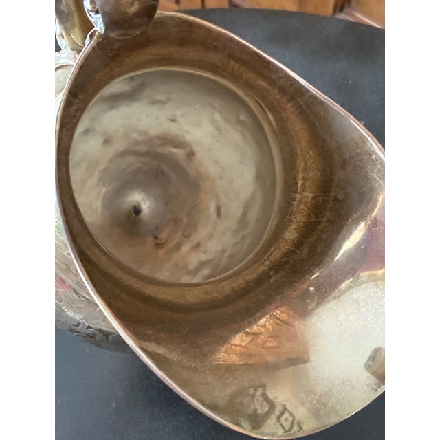 1900s Americana Tiffany Co Pitcher of Baluster Form Etched W/Cartouches Formed of Acanthus Strapwork &Ivy W/Scroll Handle Terminating in Acanthus For Sale - Image 6 of 6