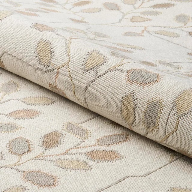 Schumacher SAMPLE - Schumacher x Neisha Crosland Tumble Weed Epingle Fabric In Pebble For Sale - Image 4 of 4