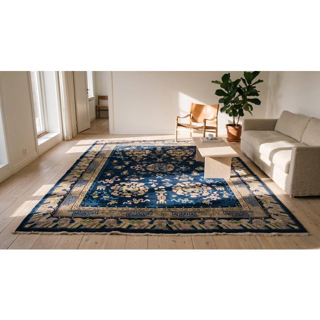 Early 20th Century Chinese Peking Carpet For Sale - Image 10 of 11