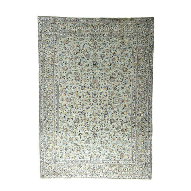 Hand-Knotted Kashan Cork Rug in Wool For Sale - Image 11 of 11