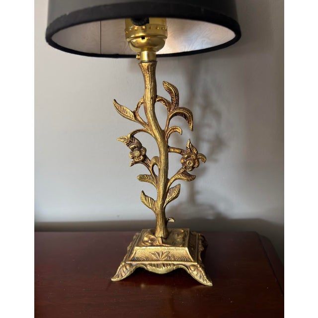 Metal Mid 20th Century French Brass Tree Desk Lamp For Sale - Image 7 of 8
