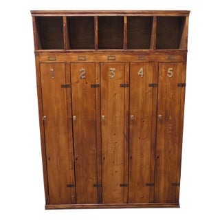 Vintage Pine Sports Locker, 1960 For Sale