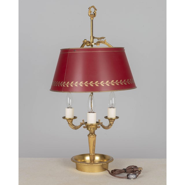 French French Empire Style Bouillotte Table Lamp For Sale - Image 3 of 9