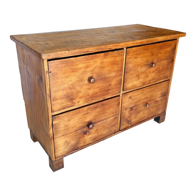 20th Century French Pine Four Drawer Chest For Sale