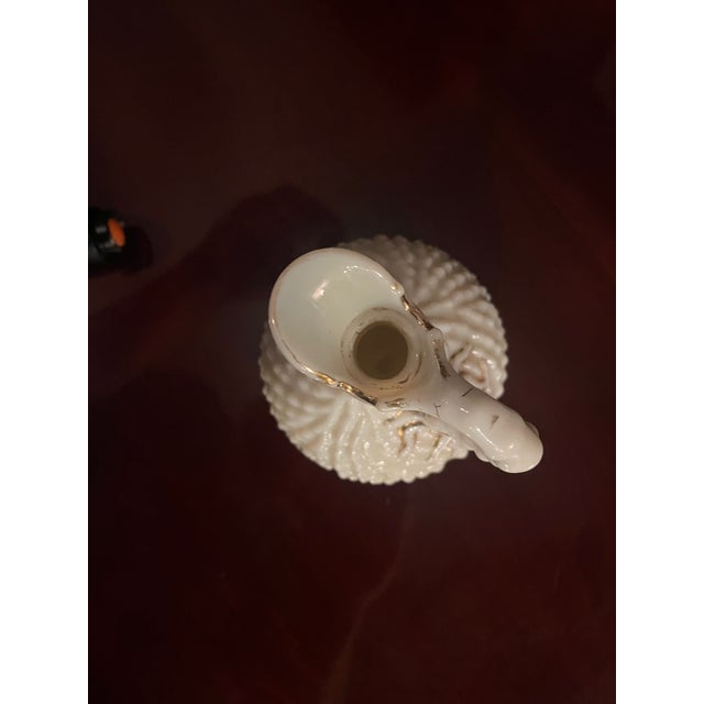 Cream 1900s Northwood Argonaut Shell Nautilus Custard Glass Cruet & Stopper For Sale - Image 8 of 10