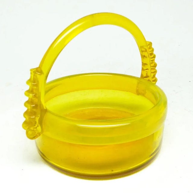 Postmodern Postmodern Bowl on Stand from Cracow Glassworks, Poland, 1970s For Sale - Image 3 of 8