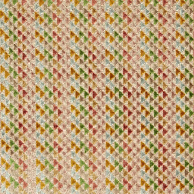 Harlequin Vidi Fabric in Blush/Ochre/Kelly For Sale