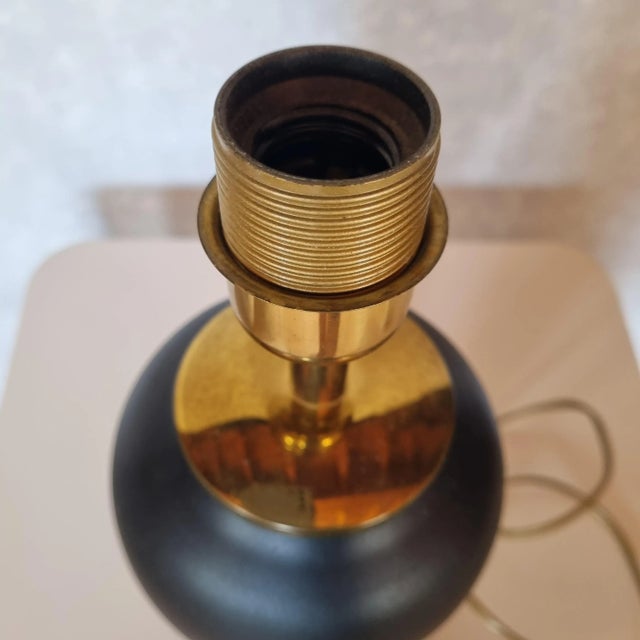 Black Glass Desk Lamp, 1980s For Sale - Image 11 of 12