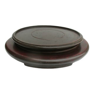 Massive Mahagoney Fish Bowl Stand 14.75" Diameter For Sale