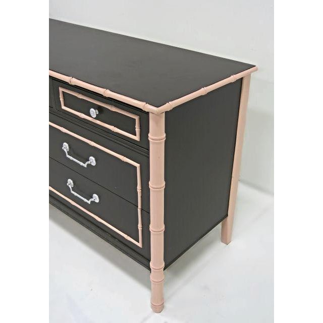 Thomasville Faux Bamboo Lacquered MidCentury Dresser Chairish