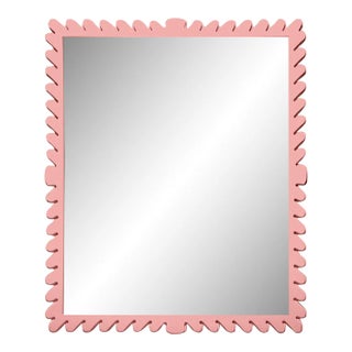 Fleur Home Garden District Coquette Rectangle Mirror in Pink Punch, 36x48 For Sale