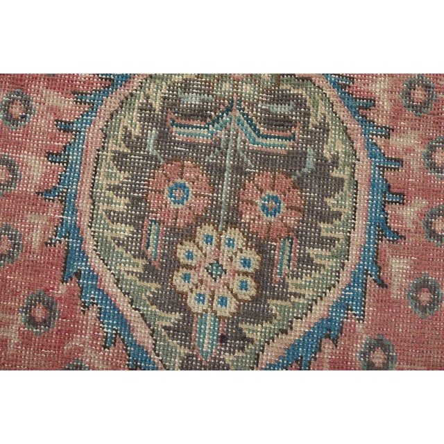 1980s Tabriz Rug 9’5” X 12’5” Pink Wool Vintage Distressed Hand-Knotted Carpet For Sale - Image 5 of 15