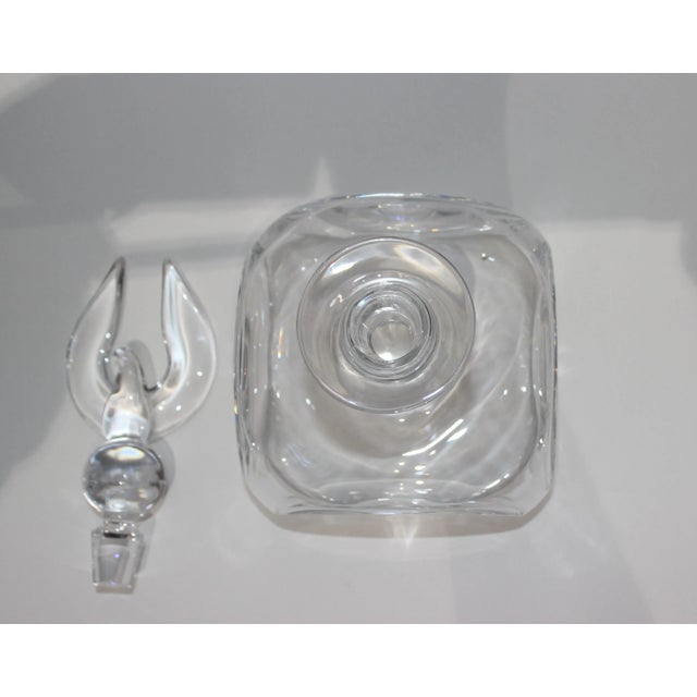 Transparent Steuben Lloyd Atkins Eagle Decanter Signed For Sale - Image 8 of 12