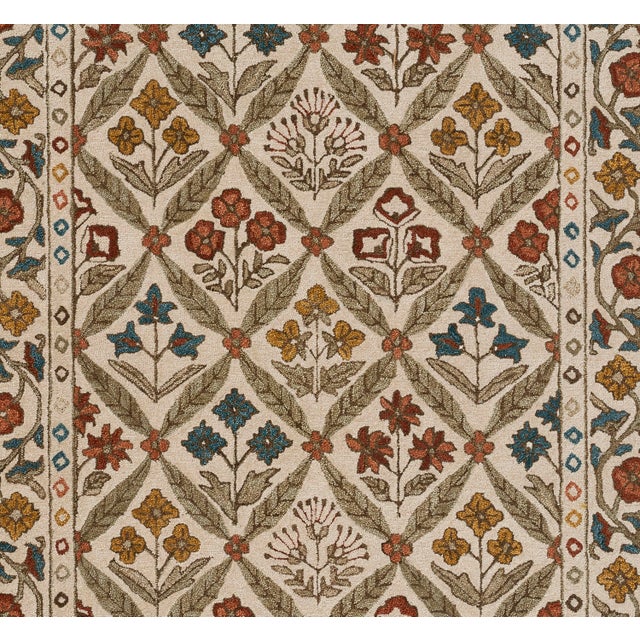 Textile Momeni Cotswold Floral Blue Hand Tufted Area Rug 8' X 10' For Sale - Image 7 of 8
