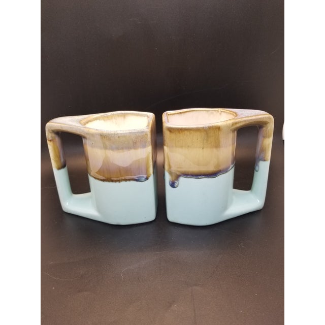 Rodolfo Padilla Vintage Drip Glaze Pottery Mugs Padilla Stoneware, Set