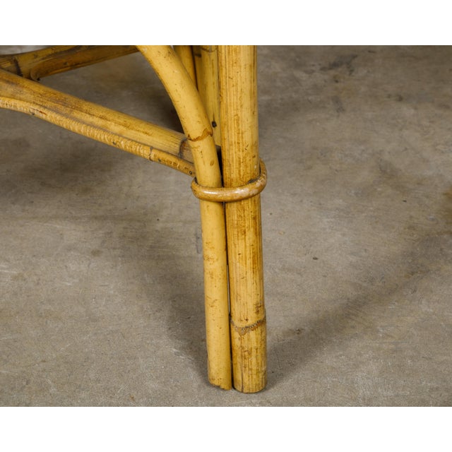 Country Style Bamboo 1920s English Chair with Custom Upholstery For Sale - Image 11 of 12