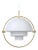 Louis Weisdorf 'Multi-Lite' Pendant Lamp in White and Brass For Sale