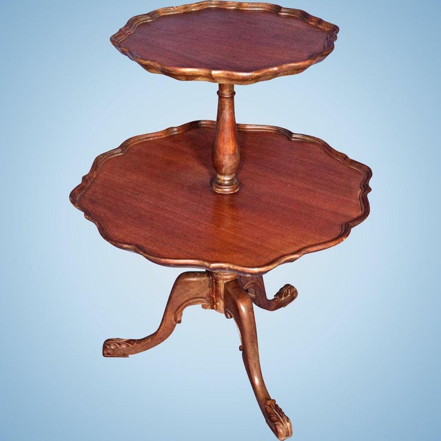 Antique English Style 2Tier Dumbwaiter Pie Crust Table Chairish