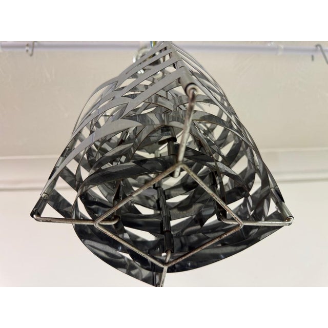 Chrome Ceiling Light in the style of Max Sauze, 1970s For Sale - Image 9 of 10