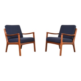 Mid-Century Modern Danish Teak Chairs by Ole Wanscher for France & Son, 1960s, Set of 2 For Sale