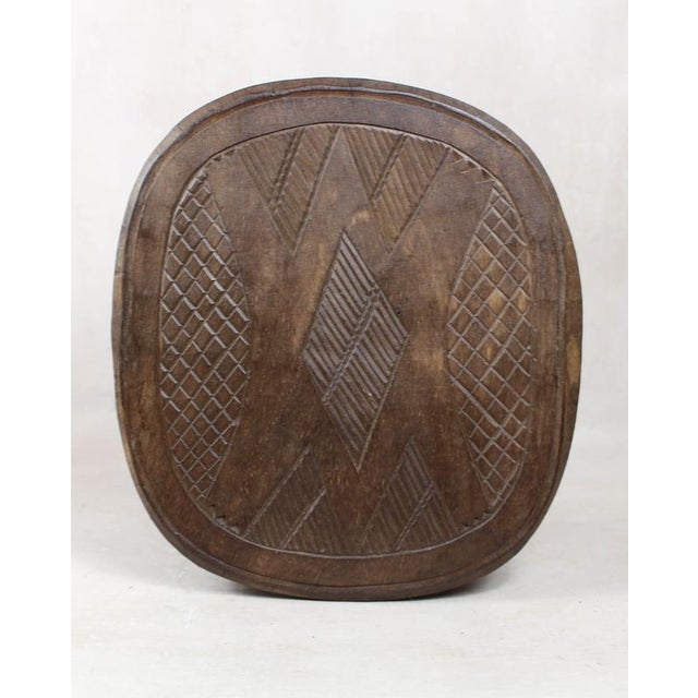 Nupe stool - this is a large fabulous hand carved wood stool from the nupe people of nigeria. These stools are hand carved...