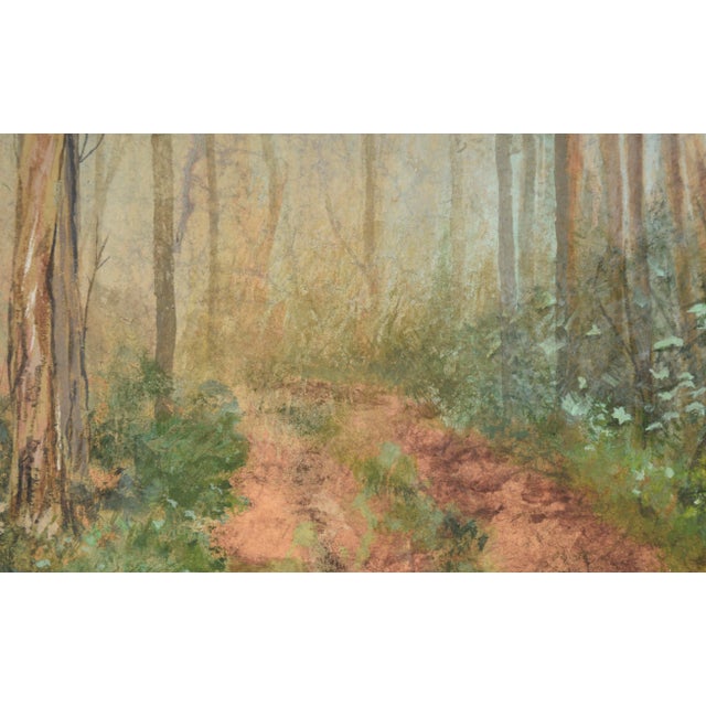 Misty Forest, 1970s Landscape by Gary Hicks For Sale - Image 4 of 11