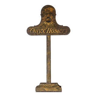 C. 1920 Onyx Hosiery Tin Litho Pos Store Display For Sale