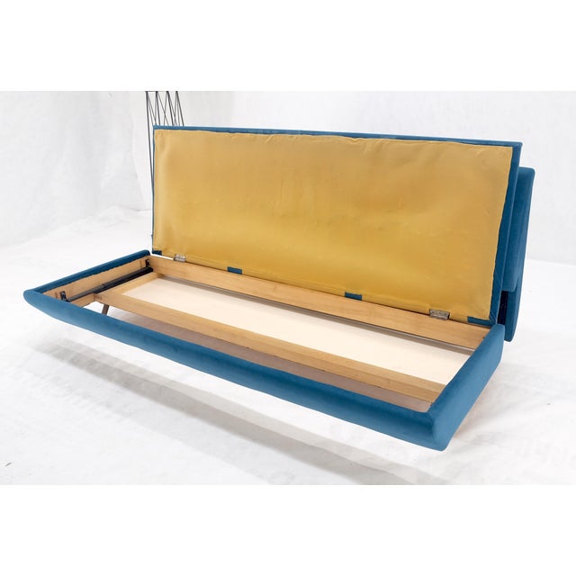 Marco Zanuso Sofa Pull Out Daybed for Arflex Mid Century Italian Modern Teal Upholstery Clean! seat height: 16