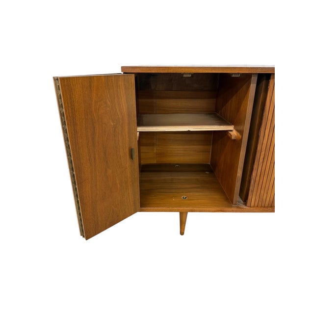 Mid-Century Modern Tambour Media Sideboard For Sale In Philadelphia - Image 6 of 9