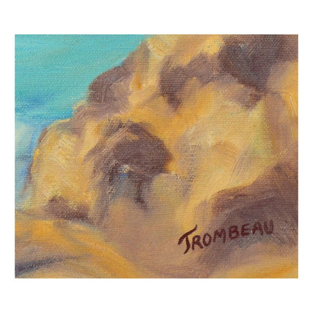 Mid Century Baja De San Carlos Landscape, Original Oil on Linen by Theron Trombeau For Sale - Image 4 of 4