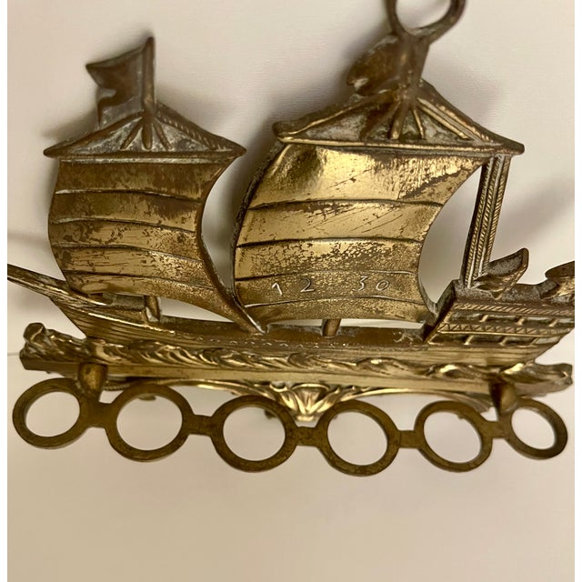 A rare and exceptionally detailed piece of French nautical history. This sculptural wall-mounted rack, cast in solid heavy...