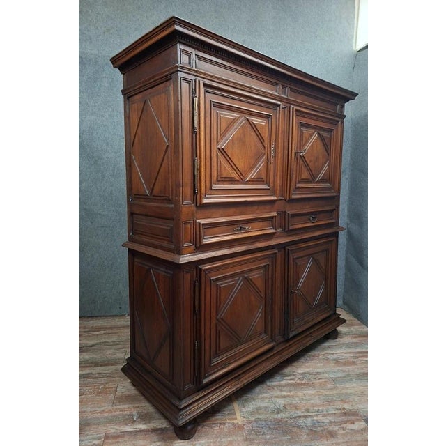 17th Century Louis XIII Two-Part Walnut Buffet For Sale - Image 4 of 12