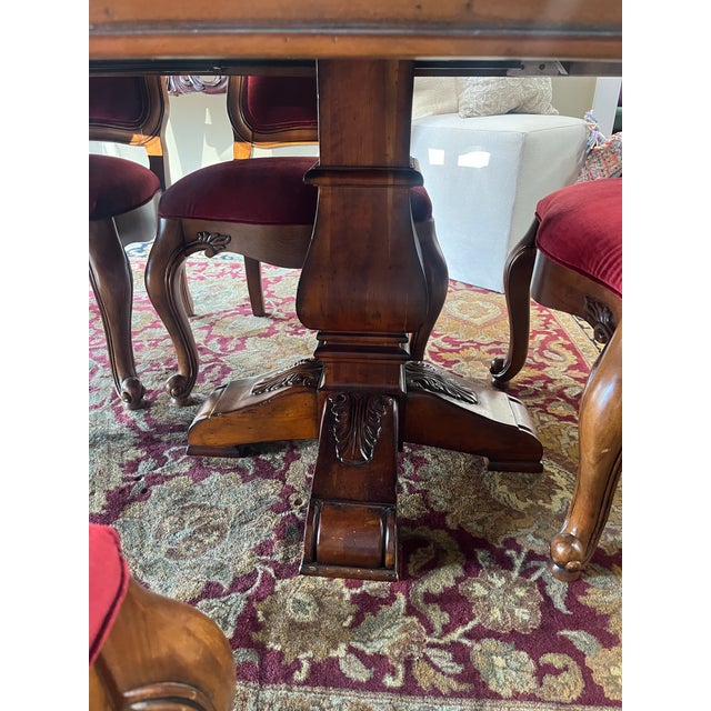 Ethan Allen Ethan Allen Dining Table, 8 Chairs, 2 Leaves For Sale - Image 4 of 11