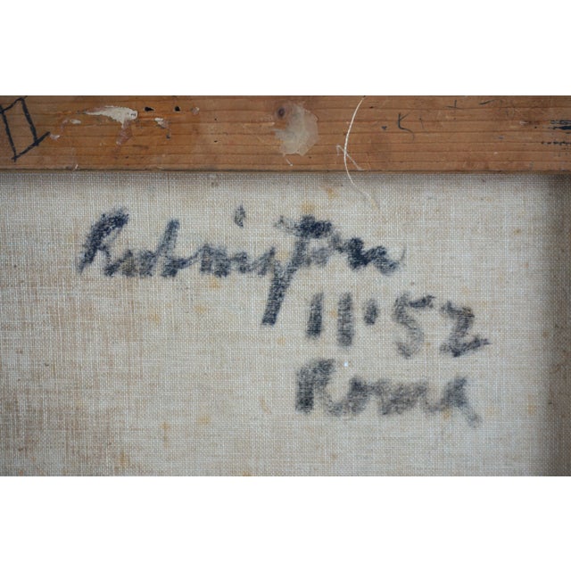 Textile Mid Century Abstract Expressionist Guitarist Figurative by Norman Rubington For Sale - Image 7 of 8