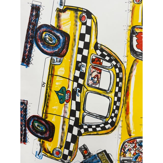 Glass Red Grooms “Ruckus Taxi” Print, Framed For Sale - Image 7 of 12