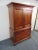 Pennsylvania House Pennsylvania House Cherry Chippendale Style Linen Press For Sale - Image 4 of 12