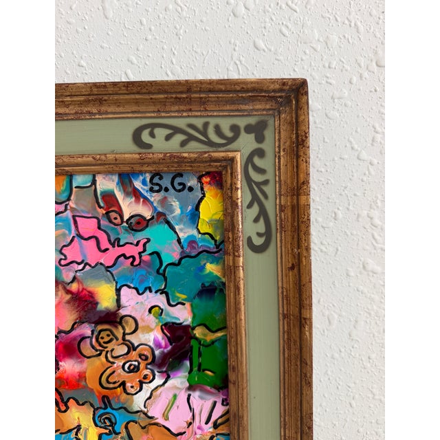 Serg Graff "Sleeping City" Abstract Acrylic Painting Framed Outsider Art Coa For Sale In Jacksonville, FL - Image 6 of 8