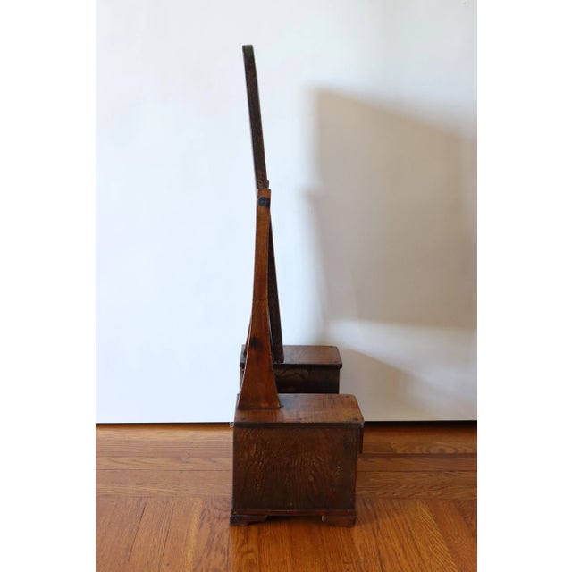 Early 20th Century Antique Japanese Kyodai Vanity Tansu With Mirror For Sale - Image 5 of 13