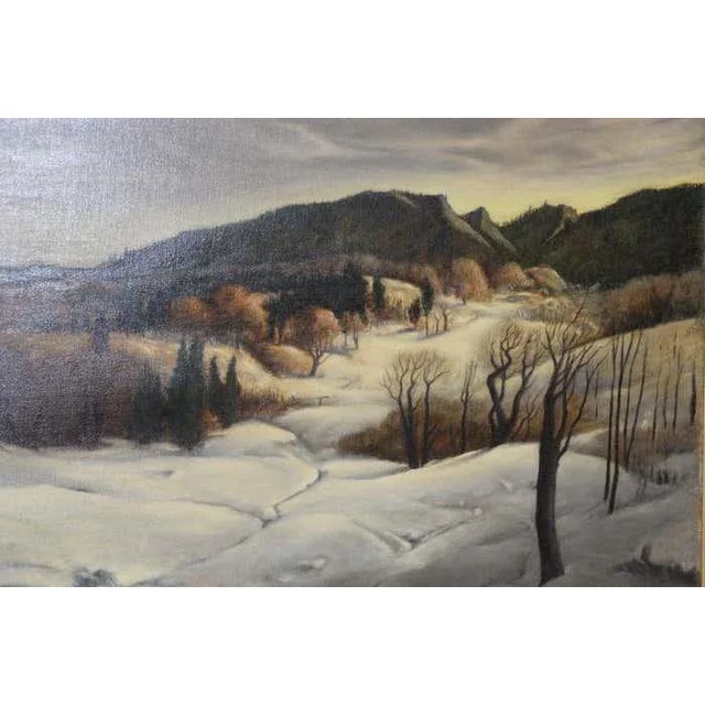 Impressionist Paul Laurtiz Winter Landscape For Sale - Image 3 of 8