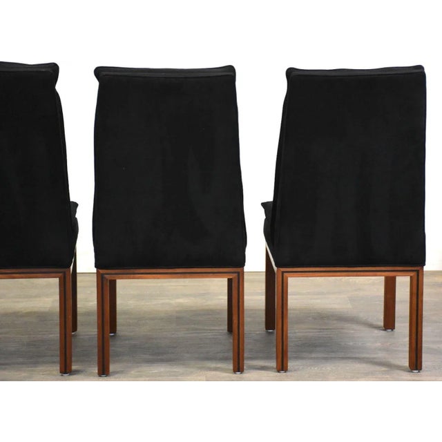Wood John Stuart Walnut Dining Chairs - Set of 4 For Sale - Image 7 of 10