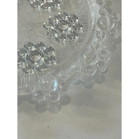Italian 1970s Masserini Barocco "Bubble Lace" Clear Glass Coasters, Made in Italy, Set of 5 For Sale - Image 3 of 9