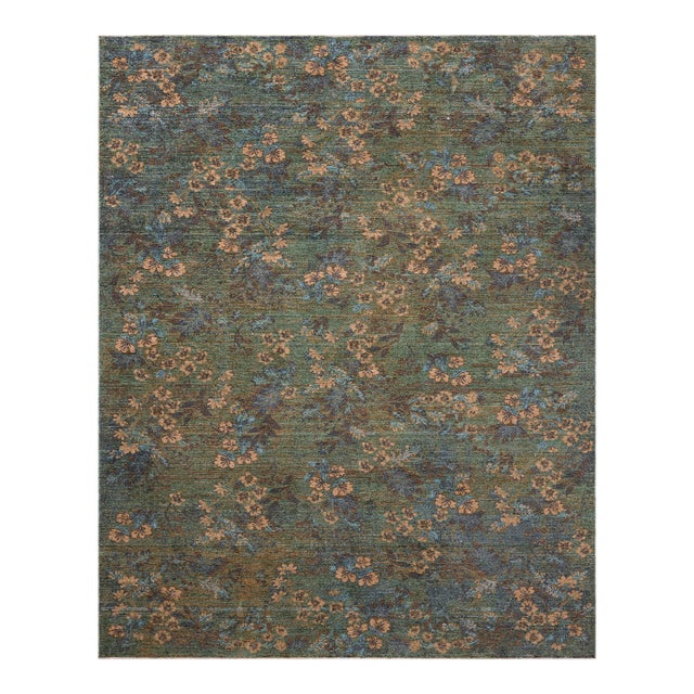 Loloi Winchester Seafoam Green / Teal 3'-6" x 10' Runner Rug For Sale