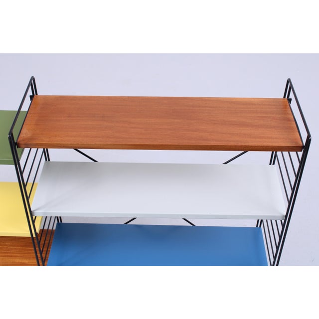 Modular Colored Metal Floor Rack by A.D. Dekker for Tomado, 1950s For Sale - Image 9 of 18