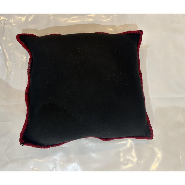 Pillow made with wool pile genuine hand made antique Persian Lavar Kerman rug fragment-Poly fill with fabric backing ,...