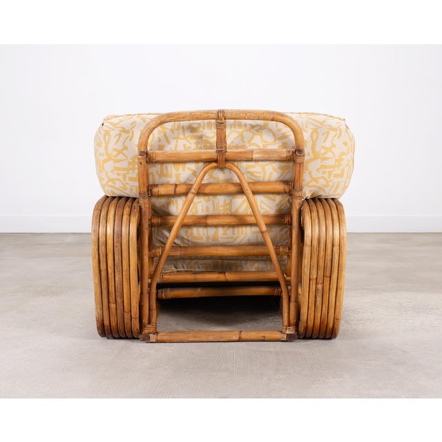 Amber Paul T. Frankl Rattan Six-Strand Square Pretzel Chaise Longue For Sale - Image 8 of 18