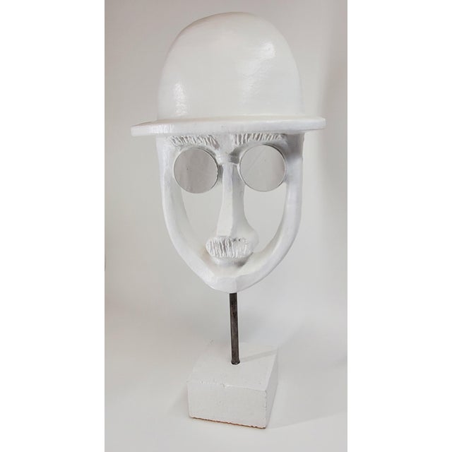 1960s David Gil ' Man With Bowler Hat ' Sculpture Faces Artwork With Bennington Potters For Sale In Tampa - Image 6 of 17