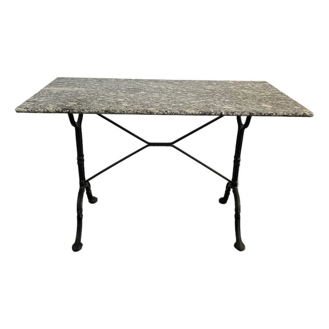 Late 19th Century French Iron + Granite Pastry Table For Sale