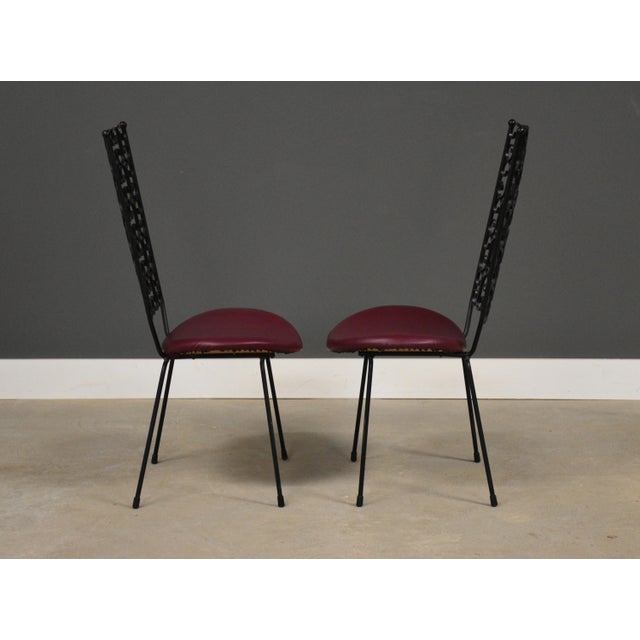 1960s Arthur Umanoff Wrought Iron Dining Chairs - Set of 4 For Sale - Image 5 of 10