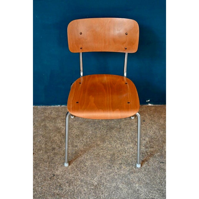 Silver Vintage Industrial Chrome Tubular Chairs, Set of 4 For Sale - Image 8 of 14