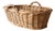 Vintage Wicker Gathering Basket With Handles For Sale